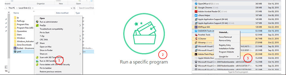 360 Total Security Sandbox instructions on Windows