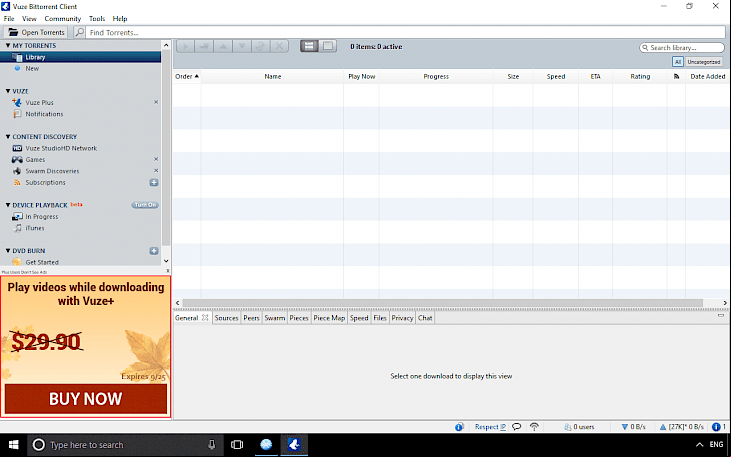 Vuze Bittorrent Client