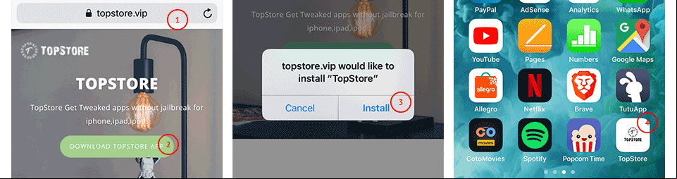 How to install TopStore AppSore on iOS