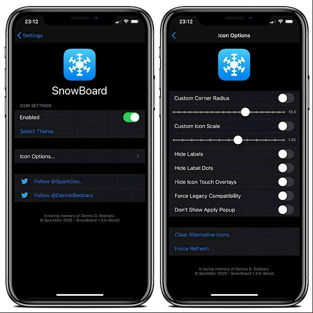 SnowBoard iOS Theming Engine