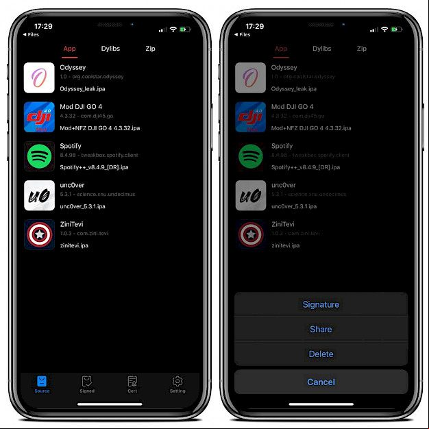 ESign on-device IPA g app