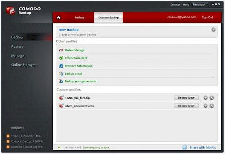 Comodo Backup