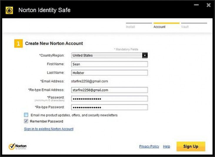 Norton Identity Safe